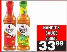 Advance Cash n Carry Nando's Sauce 250ml offer