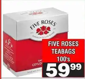 Advance Cash n Carry FIVE ROSES TEABAGS 100's offer