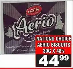 Advance Cash n Carry NATIONS CHOICE AERIO BISCUITS 30G X 48's offer