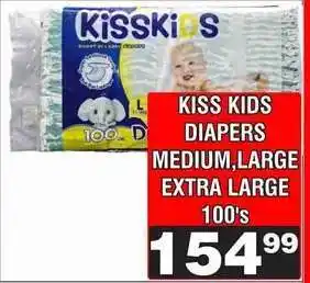 Advance Cash n Carry KISS KIDS DIAPERS MEDIUM,LARGE EXTRA LARGE 100's offer