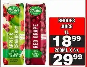 Advance Cash n Carry RHODES JUICE 1L offer