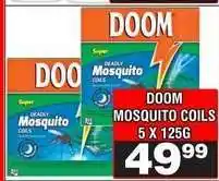 Advance Cash n Carry DOOM MOSQUITO COILS 5 X 125G offer