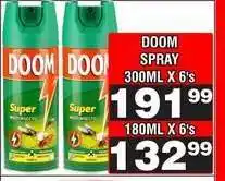 Advance Cash n Carry DOOM SPRAY 180ML X 6's offer
