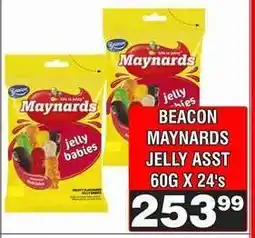 Advance Cash n Carry BEACON MAYNARDS JELLY ASST 60G X 24's offer
