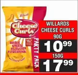 Advance Cash n Carry WILLARDS CHEESE CURLS 90G offer