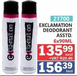 Arrow Cash And Carry Exclamation deodorant offer