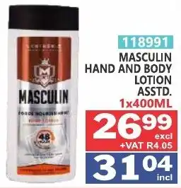 Arrow Cash And Carry Masculin hand and body lotion offer