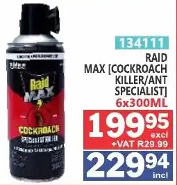 Arrow Cash And Carry Raid max cockroach killer/ ant specialist offer