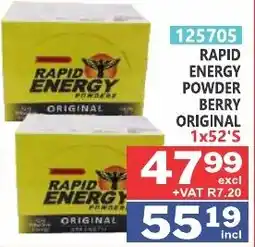 Arrow Cash And Carry Rapid energy powder berry original offer