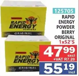Arrow Cash And Carry Rapid energy powder berry original offer