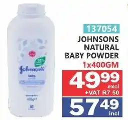 Arrow Cash And Carry Johnsons natural baby powder offer
