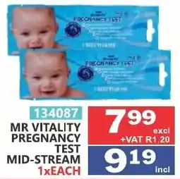 Arrow Cash And Carry Mr vitality precnancy test mid-stream offer