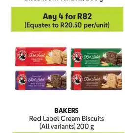 Makro BAKERS RED LABEL CREAM BISCUITS offer