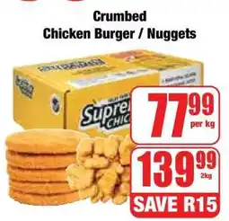 Boxer Crumbed Chicken Burger / Nuggets offer