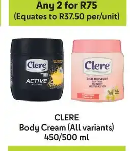 Makro CLERE Body Cream (All variants) offer