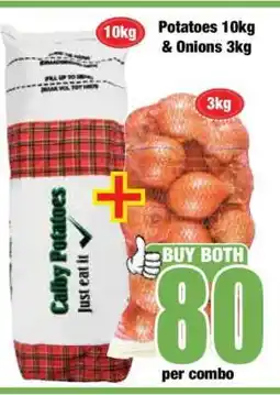 Boxer Potatoes 10kg & Onions 3kg offer