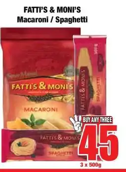 Boxer Fatti's & Moni's Macaroni/Spaghetti offer