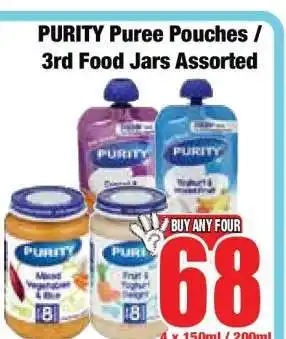 Boxer PURITY Puree Pouches & 3rd Food Jars Assorted offer