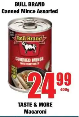 Boxer BULL BRAND Canned Mince Assorted offer