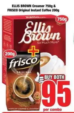 Boxer ELLIS BROWN Creamer 750g & FRISCO Original Instant Coffee 200g offer