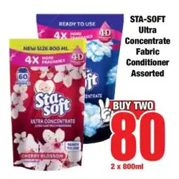 Boxer STA-SOFT Ultra Concentrate Fabric Conditioner Assorted offer