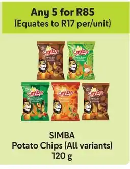 Makro SIMBA POTATO CHIPS all variants offer