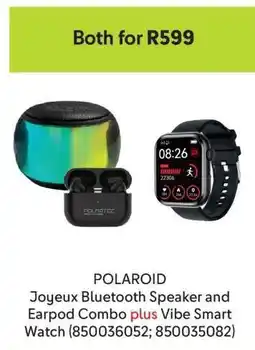 Makro POLAROID Joyeux Bluetooth Speaker and Earpod Combo plus Vibe Smart Watch offer