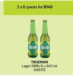 Makro TRUEMAN Lager NRBs 6 x 340 ml offer