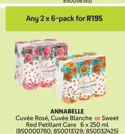 Makro ANNABELLE Cuvée Rosé, Cuvée Blanche or Sweet Red Petillant Cans offer