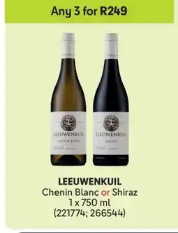 Makro LEEUWENKUIL Chenin Blanc or Shiraz offer