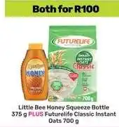 Game Little Bee Honey Squeeze Bottle 375 g PLUS Futurelife Classic Instant Oats 700 g offer