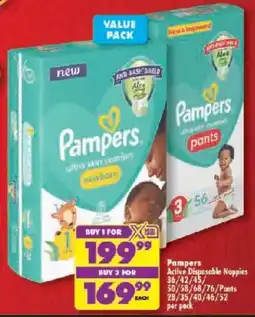 Shoprite Pampers Active Disposable Nappies offer
