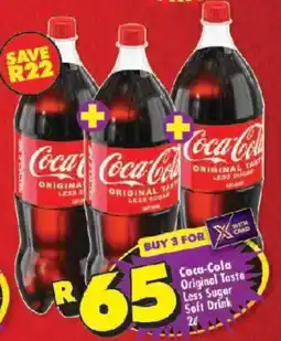Shoprite Coca-Cola Original Taste Less Sugar Soft Drink offer