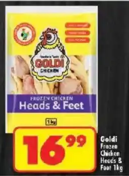 Shoprite Goldi Frozen Chicken Heads & Feet offer