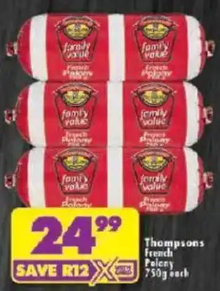 Shoprite Thompsons French Polony offer