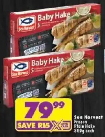 Shoprite Sea Harvest Frozen Baby Hake offer