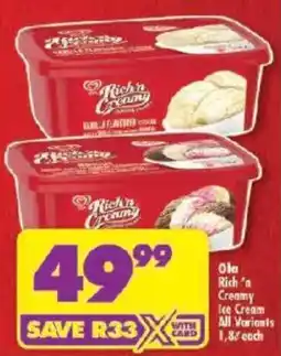 Shoprite Ola Rich'n Creamy Ice Cream All Variants offer