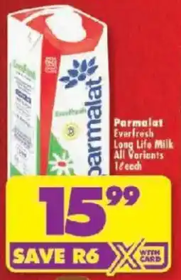 Shoprite Parmalat Everfresh Long Life Milk All Variants offer