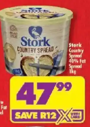 Shoprite Stork Country Spread 40% Fat Spread offer