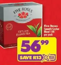 Shoprite Five Roses Smooth Ceylon Blend Tea offer