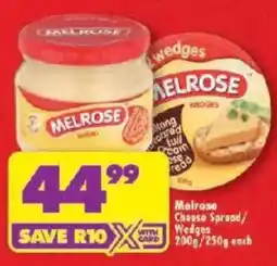 Shoprite Melrose Cheese Spread/ Wedges offer