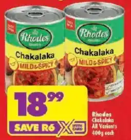 Shoprite Rhodes Chakalaka All Variants offer