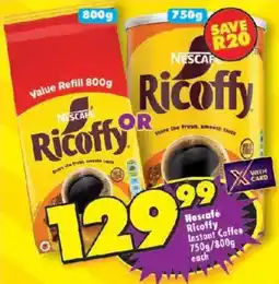 Shoprite Nescafé Ricoffy Instant Coffee offer
