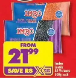 Shoprite Imbo Lentils offer