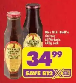 Shoprite Mrs H.S. Ball's Chutney All Variants offer