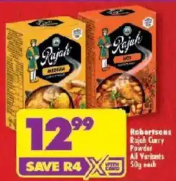 Shoprite Robertsons Rajah Curry Powder All Variants offer