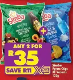Shoprite Simba Potato Chips All Variants offer