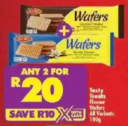 Shoprite Tasty Treats Flavour Wafers All Variants offer