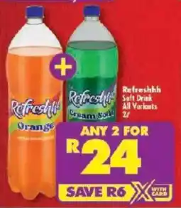 Shoprite Refreshhh Soft Drink All Variants offer