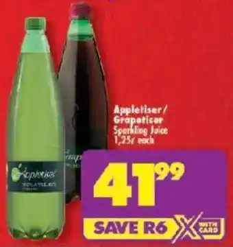 Shoprite Appletiser/ Grapetiser Sparkling Juice offer